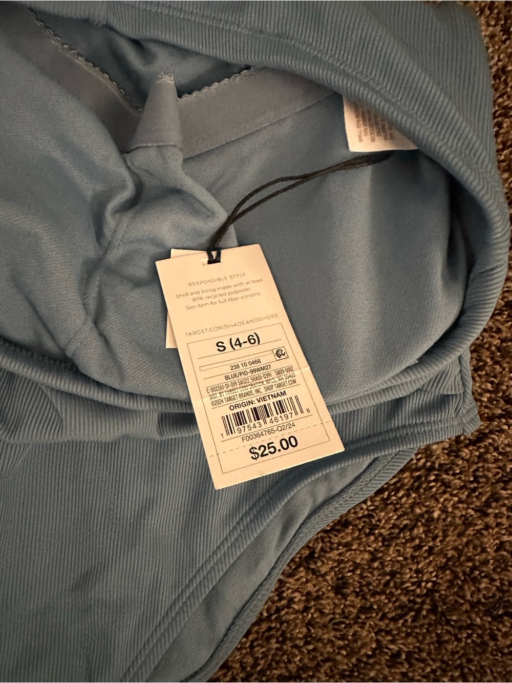 Shade & Shore Strapless Swimsuit Size Small 0520 - Picture 3 of 3